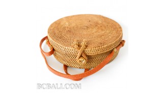 Balinese Original Circle Rattan Bags Hand Woven